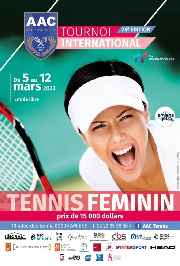 Affiche ITF Amiens 2023 tennis